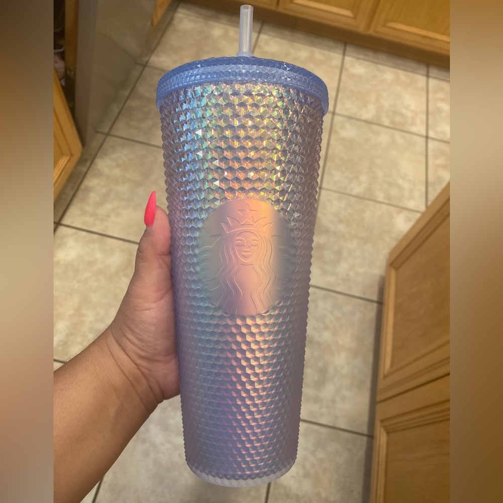 Starbucks Ice Jade Blue Gradient Studded Tumbler